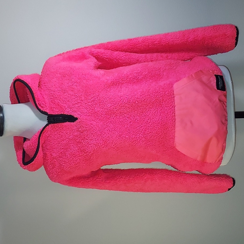 Calvin Klein Girls Performance Fleece KO Pink Pullover Hoodie w/ Front Pocket
